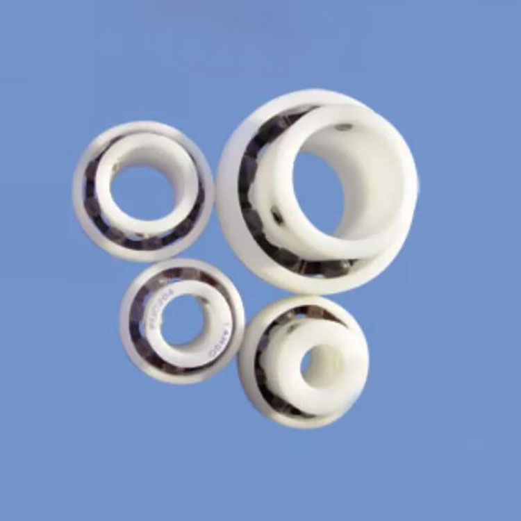 ใส่ PP UPE PEEK PTFE Anti Bump Pillow Block Ball Bearing